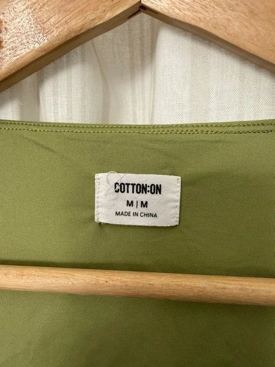 Cotton On Green Scoop Neck Crop Top - Picture 3 of 4